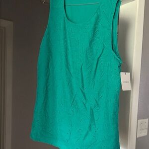 NWT Croft & Barrow Turquoise Sleeveless Top